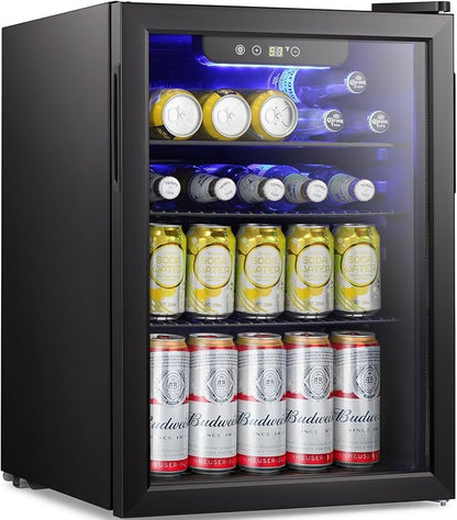 Antarctic Star Beverage Refrigerator Cooler-85 Can Mini Fridge Glass Door by AntarcticStar