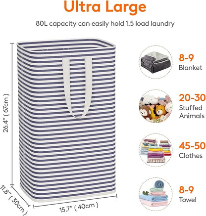 Lifewit 2 Pack Laundry Basket 80L Each, Collapsible Clothes Hamper - Image 3