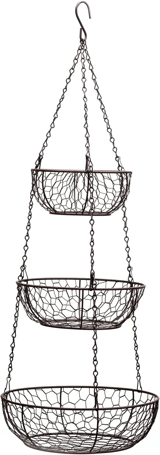 RSVP International Hanging Storage Collection 3-Tier Baskets, Bronze Chicken by RSVPInternational