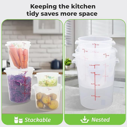4 Pack Round Food Storage Containers - Image 6