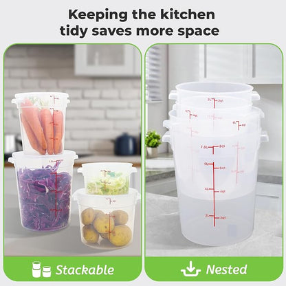 4 Pack Round Food Storage Containers - Image 6