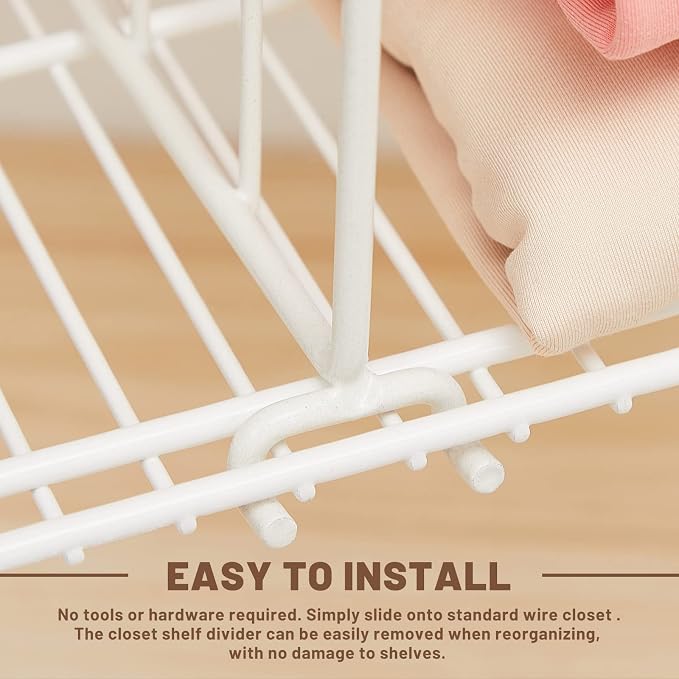 Amylove 24 Pcs Wire Shelf Divider - Image 4