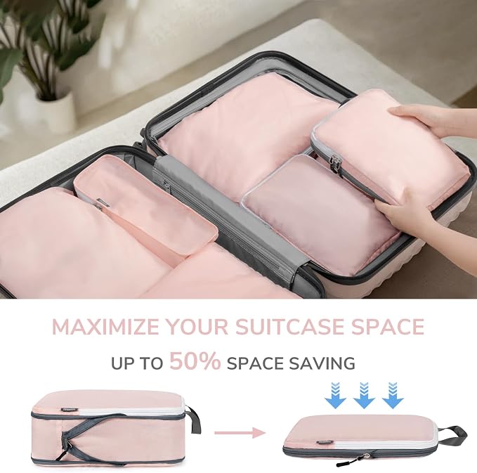 CherryNow Compression Packing Cubes, 7 Set Packing Cubes - Image 6