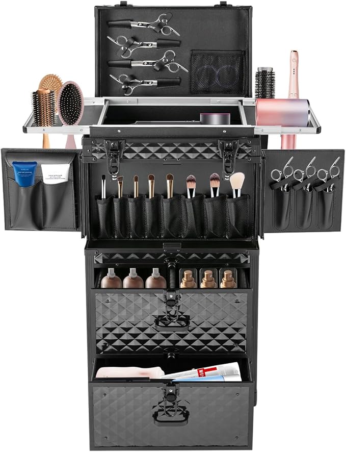 Cosmetic Train Case, Makeup Organizer Travel Case - Image 7