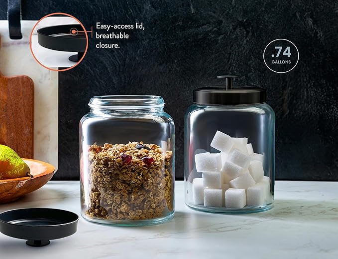 KooK Glass Kitchen Canister Set, Food & Storage Containers - Image 2