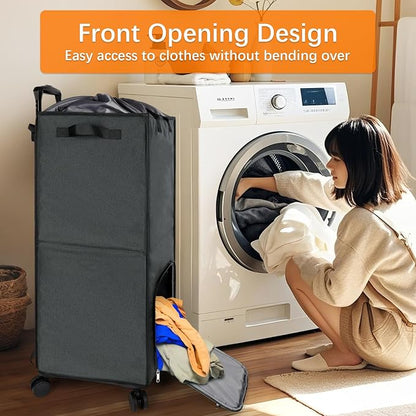 Bukere Extra Large 2 in 1 Rolling Laundry Basket - Image 6