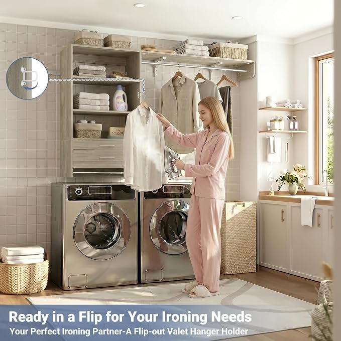 Armocity 60" Wall Mounted Laundry Room Organization - Image 3