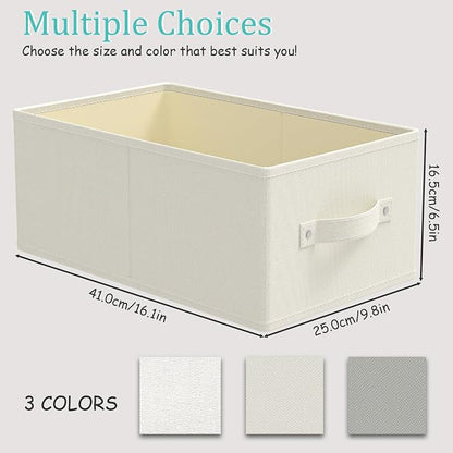 Fabric Storage Boxes for Shelves, 3 Pack Foldable Cloth Bins, Closet Organizers - Image 3