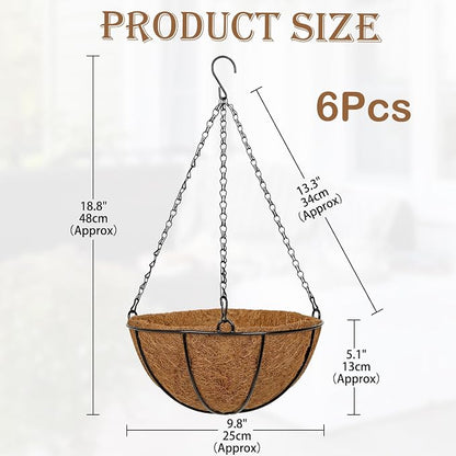 10 Inch Metal Hanging Basket - Image 2