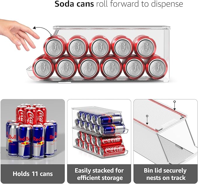 Sorbus Skinny Soda Can Organizer - Image 4