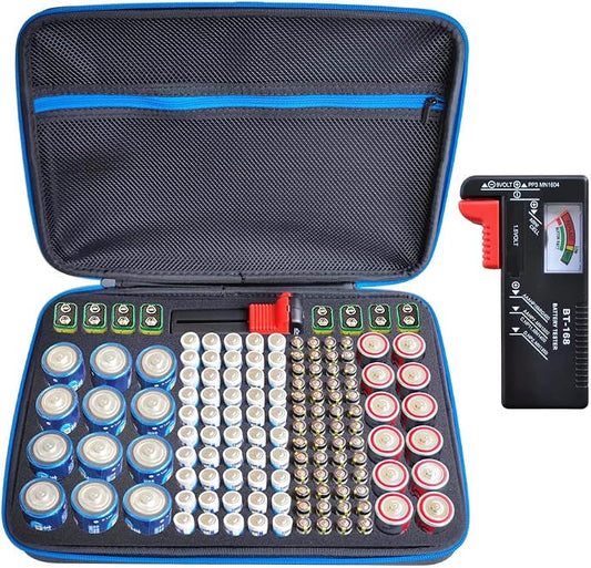 Battery Organizer Storage Case by YAWEWYA