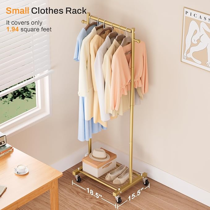 MISSLO Small Clothes Racks for Hanging Clothes Clothing Rack - Image 7