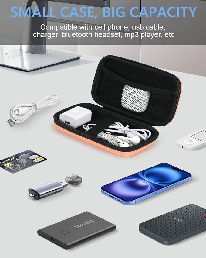 Light-Orange Small Carrying Case Universal Travel Case - Image 3