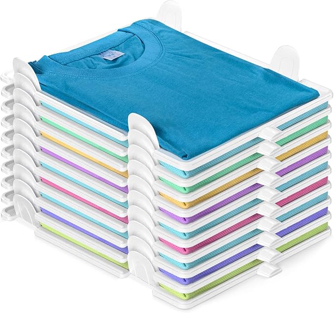 Clothing Organizer for Closet Storage, Stackable Shelf Dividers | Space-Savin by Accenter