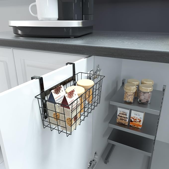 MaraFansie Basket with Hook, Grid Storage Basket, Over the Cabinet Door - Image 2