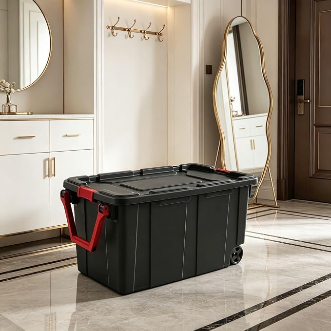 40-gallon wheeled plastic storage boxes - Image 7