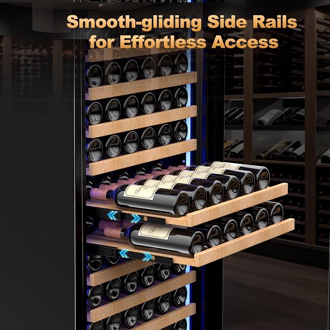24 Inch Wine Cooler Refrigerator, 179 Bottles Wine Fridge Large Capacity - Image 7