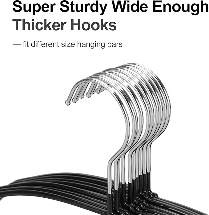 TOPIA HANGER Metal Hangers 20 Pack, Non Slip Clothes Hangers Space Saving - Image 3
