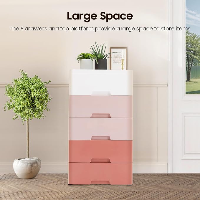 Plastic Drawers Dresser Storage Cabinet - Image 3