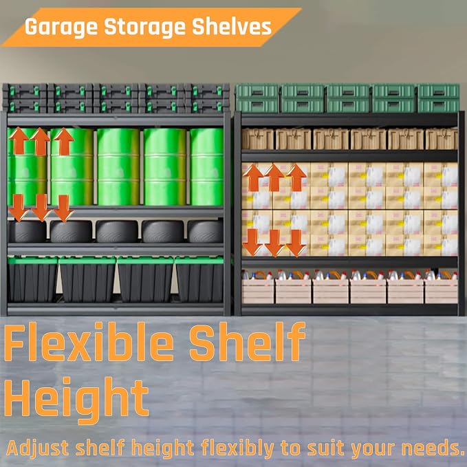 27" D Storage Shelves, Garage Shelving Heavy Duty Metal Adjustable Garage - Image 6