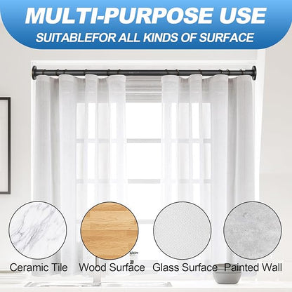 CorkLatta Black Shower Curtain Rod 31 to 92 Inch, 1 Inch Diameter Adjustable - Image 5