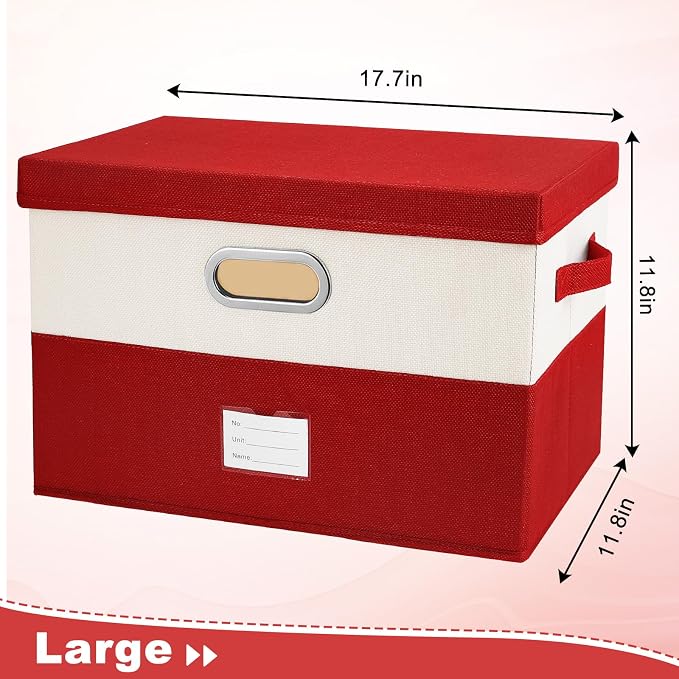Large Linen Fabric Foldable Storage Bins - Image 6