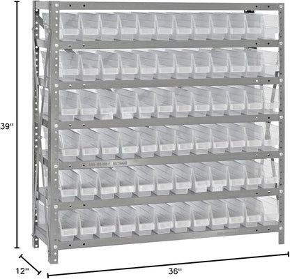Quantum Storage Systems 1239-100CL Clear-View Sloped Shelving Unit - Image 2