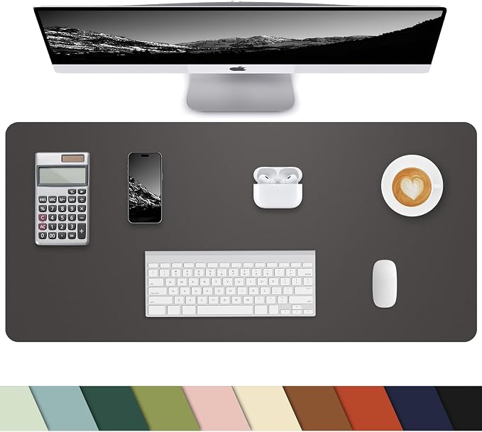 PULeather Non-Slip Desk Mat, Large Mouse Pad & Laptop Desk Pad by cebowa