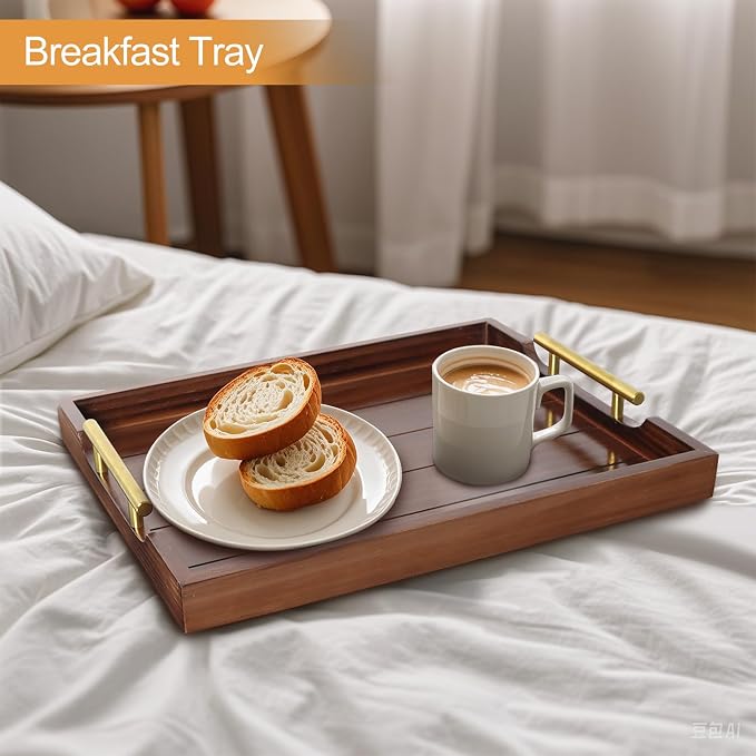 SXNOWS Large Wooden Serving Tray - Image 5