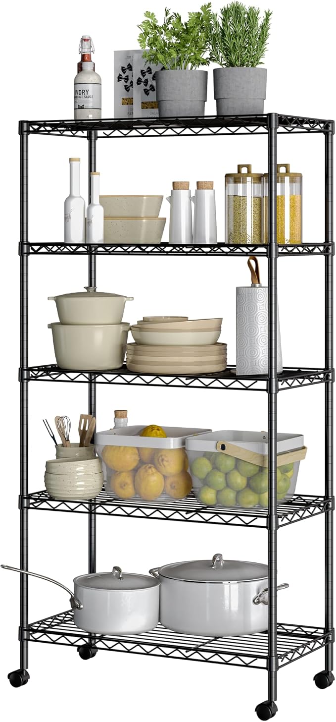 5-Tier Steel Wire Shelving by Unknown