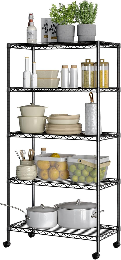 5-Tier Steel Wire Shelving by Unknown