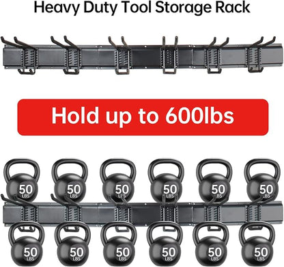 Garage Storage Rack Hooks, 48 Inch Heavy Duty Wall Mount Garage Organization - Image 4