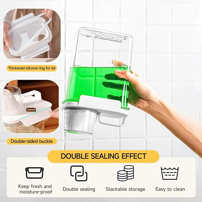 Cereal Container and Rice Storage Dispenser-Airtight Food Storage Organizers - Image 4