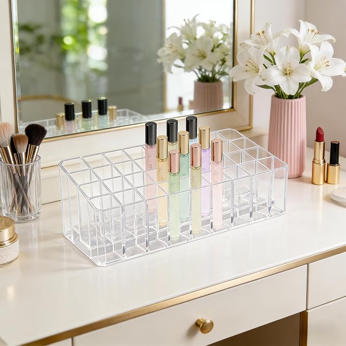 Rollerball Perfume Organizer, 36 Spaces Acrylic Fragrance Organizer, Lipstick - Image 4