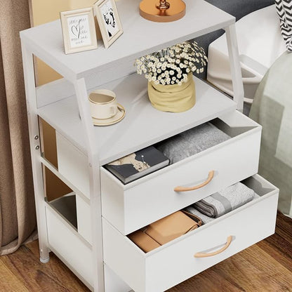 Furnulem White Night Stand - Image 4