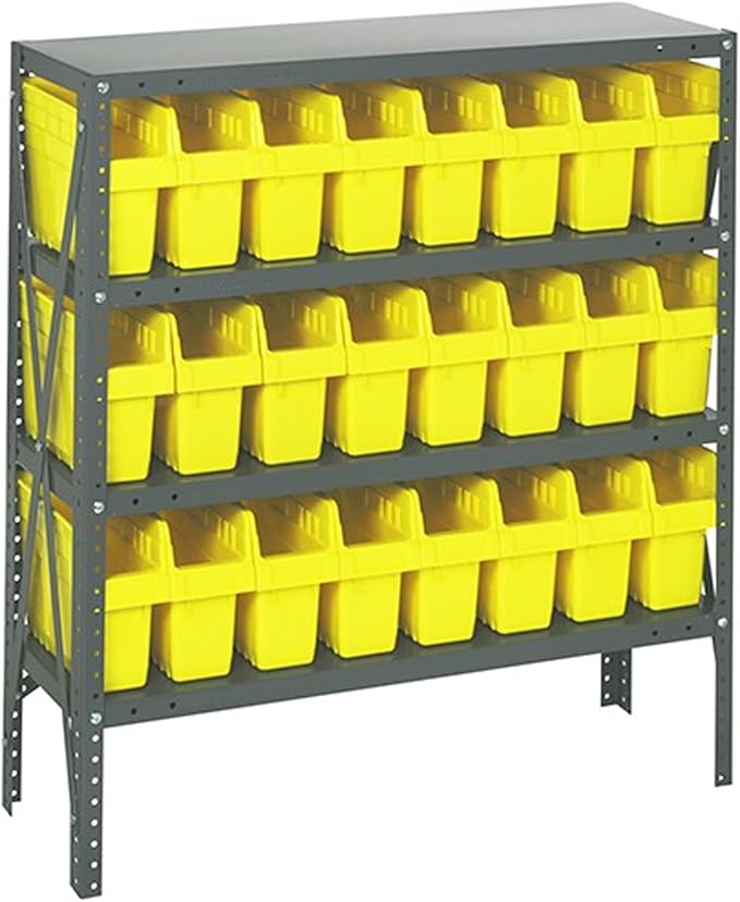 Quantum Storage Systems 1239-SB801YL Solid Heavy Duty 4 Shelves 24 STORE-MAX by QuantumStorageSystems