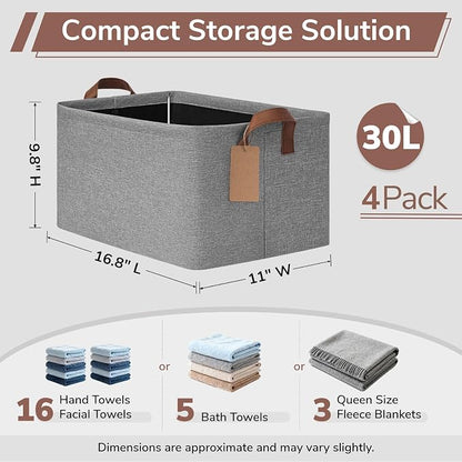 CHICVITA 4 Pack Large Storage Baskets - Image 3
