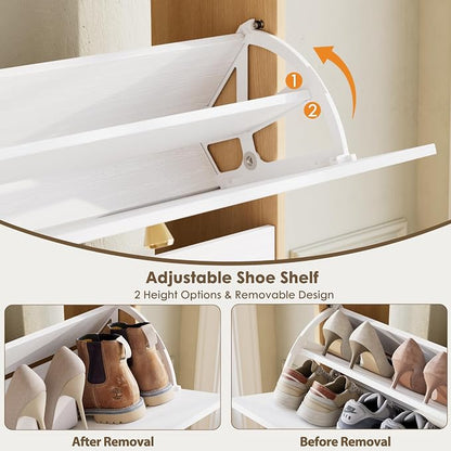 Nicetree Shoe Storage Cabinet for Entryway, Modern Shoe Cabinet, Freestanding - Image 7