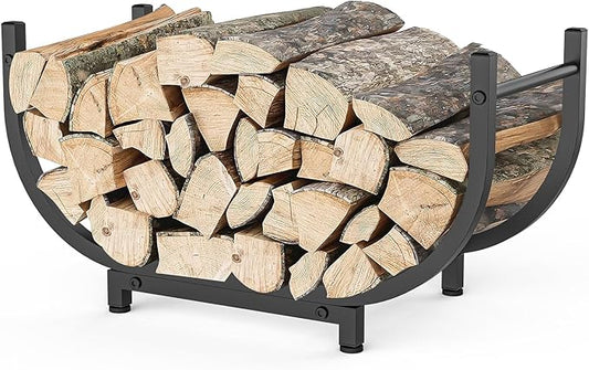 Firewood Rack Outdoor 30in，Indoor Firewood Storage and Firewood Rustproof by KRZKRZ