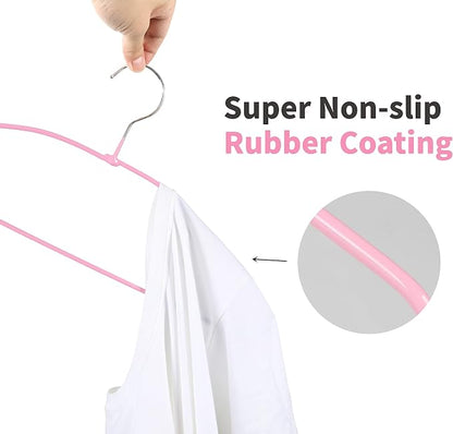 TOPIA HANGER Non Slip Hanger 20 Pack, Metal Clothes Hangers Space Saving - Image 5