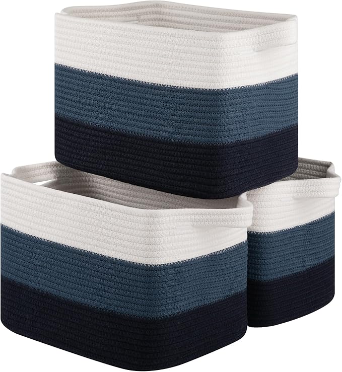 Storage Basket for Organizing, Woven Baskets for Storage, Rectangle Decorative by OIASKET