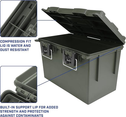 Sheffield XL Ammo Box Made in USA, Stackable Lockable Ammo Storage Box | 2 Pack - Image 5