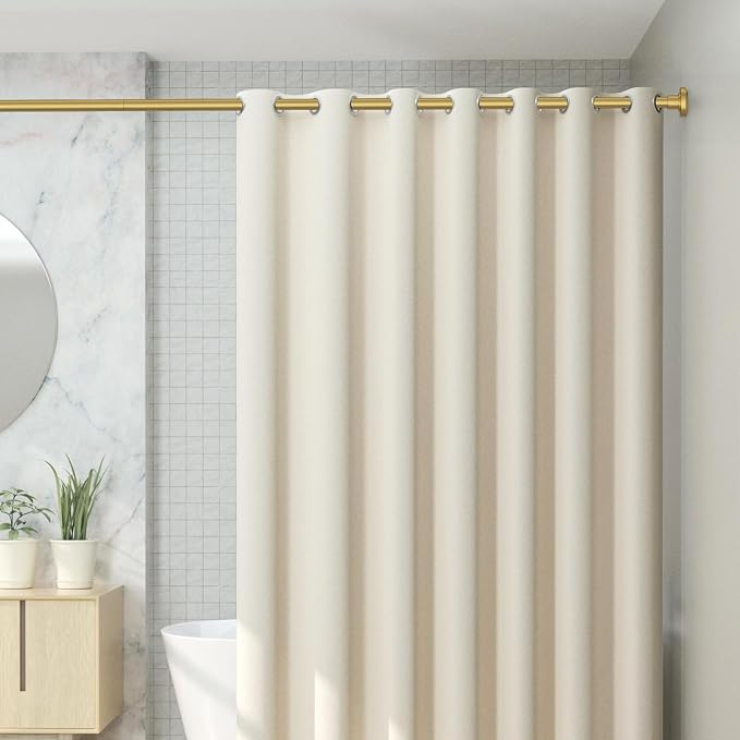 CorkLatta Gold Shower Curtain Rod 31 to 104 Inch, 1 Inch Diameter Adjustable - Image 7