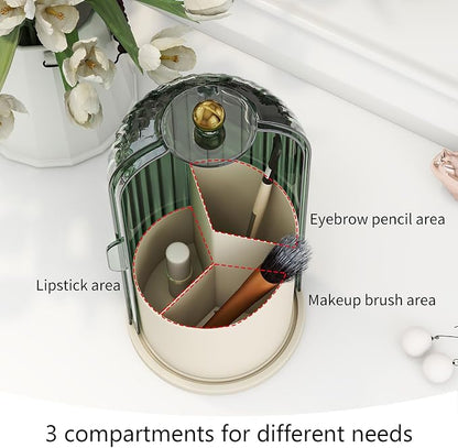 Makeup Brush Holder with Dustproof Cover 360 Rotating Makeup Brush Organizer - Image 5