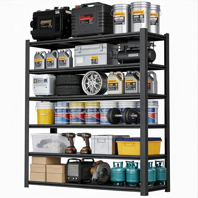 Garage Shelving, Heavy Duty Storage Shelves Metal Shelf Unit Adjustable by Unknown