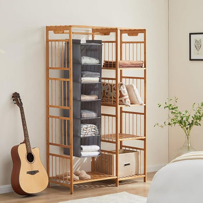 YOUDENOVA Hanging Closet Organizer, 6-Shelf Closet Hanging Shelves - Image 2
