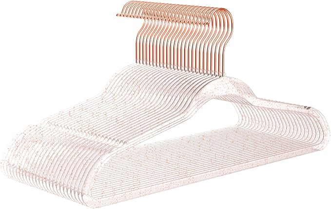 MIZGI Premium Clear Invisible Acrylic Hangers, Crystal Plastic Hangers by MIZGI
