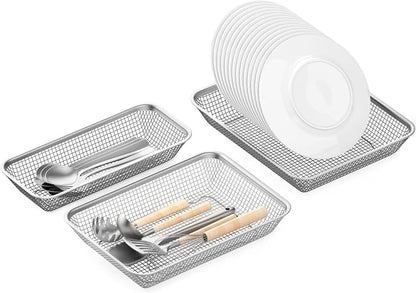 Utensil Drying Rack, 2 Pack Utensils Holder Dishwasher Silverware Basket | by IWNTWY
