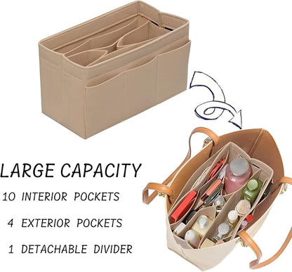 DailyPlus Purse Organizer Insert Felt Bag Organizer Handbag Organizer Insert - Image 5