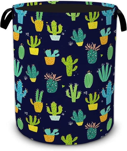 Cactus Plants Laundry Hamper, Collapsible Laundry Baskets, Dirty Clothes Baskets by Unknown